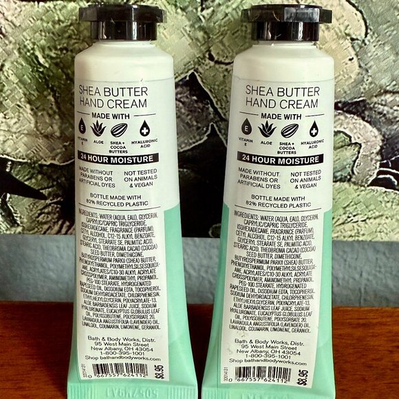 NEW 2-Pc BREATH DEEP EUCALYPTUS & LAVENDER Hand Cream 1oz Bath & Body Works - Picture 2 of 3